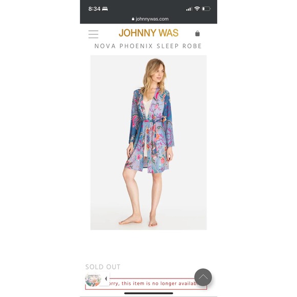 Johnny Was Multicolor Floral Nova Phoenix Robe Size L - Picture 1 of 7